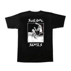 Suicidal Skates Pool Skater 80s T-Shirt – Black/White